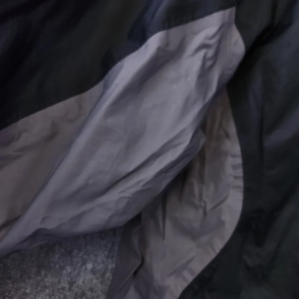 Columbia Men's Large Black & Gray Full Zip Windbreaker Jacket Mesh Lining Snap - Picture 9 of 16